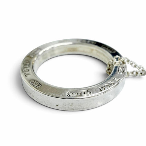 Circle Pendant Necklace Sterling Silver