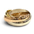 Vendome Louis Cartier Band Ring 18K Tricolor Gold