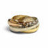 Vendome Louis Cartier Band Ring 18K Tricolor Gold