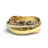 Vendome Louis Cartier Band Ring 18K Tricolor Gold