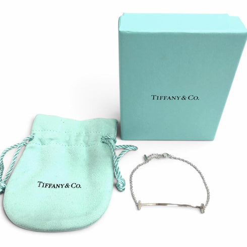 T Smile Pendant Necklace 18K White Gold
