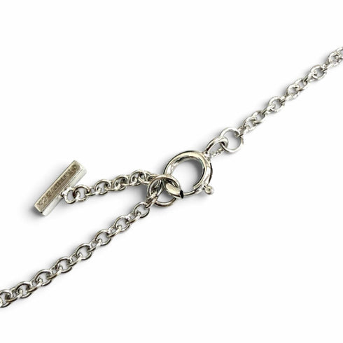 T Smile Pendant Necklace 18K White Gold