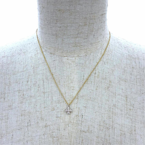 Pendant Necklace Platinum and 18K Yellow Gold With Diamond