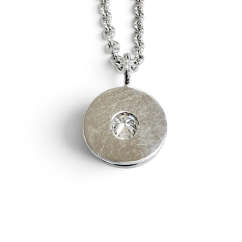 Pendant Necklace 18K White Gold with Diamond