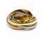 Vendome Louis Cartier Band Ring 18K Tricolor Gold