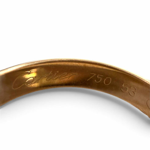 Vendome Louis Cartier Band Ring 18K Tricolor Gold
