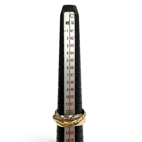 Vendome Louis Cartier Band Ring 18K Tricolor Gold