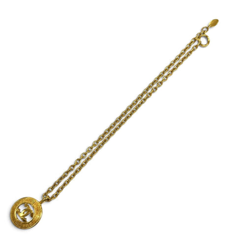 CC Logo Chain Pendant Necklace Metal