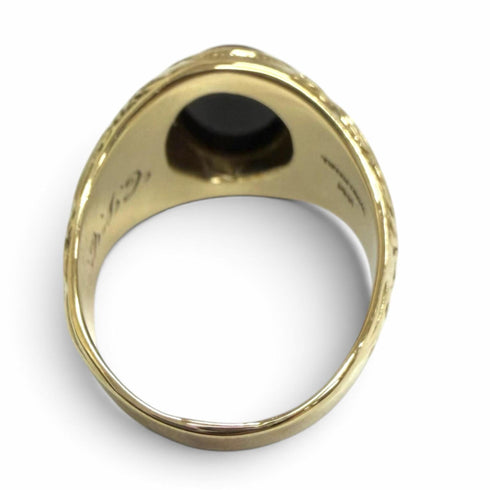 Vintage Ring Yellow Gold with Onyx