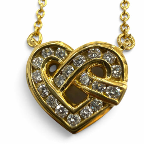 Pendant Necklace 18K Yellow Gold with Diamond