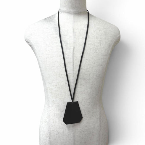 Clochette Pendant Necklace Box Calf Leather Dark Brown Large