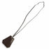 Clochette Pendant Necklace Box Calf Leather Dark Brown Large