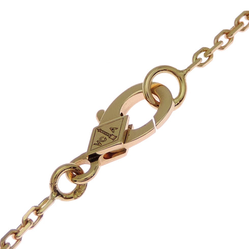 Vintage Alhambra Pendant Necklace 18K Yellow Gold and Onyx