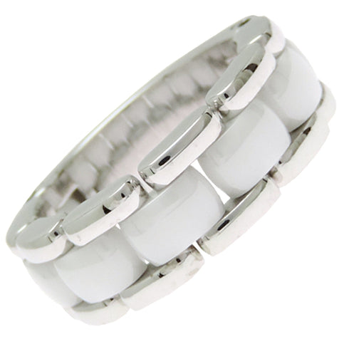 Ring Ceramic and 18K White Gold
