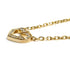 C Heart Pendant Necklace 18K Yellow Gold with Diamonds