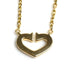 C Heart Pendant Necklace 18K Yellow Gold with Diamonds