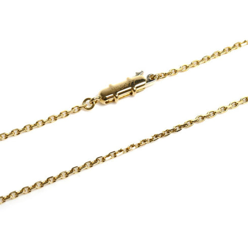 C Heart Pendant Necklace 18K Yellow Gold with Diamonds