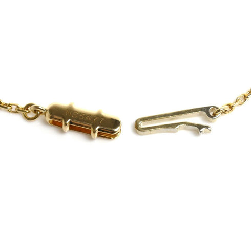 C Heart Pendant Necklace 18K Yellow Gold with Diamonds