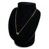 C Heart Pendant Necklace 18K Yellow Gold with Diamonds