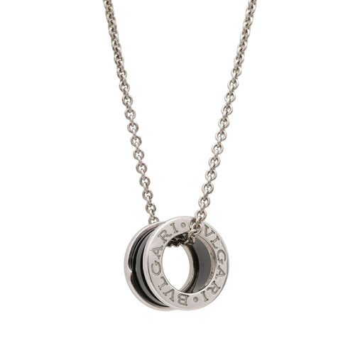 B.Zero1 Pendant Necklace Sterling Silver Black