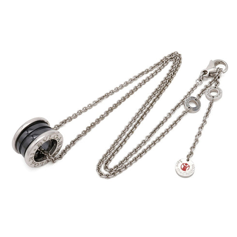 B.Zero1 Pendant Necklace Sterling Silver Black