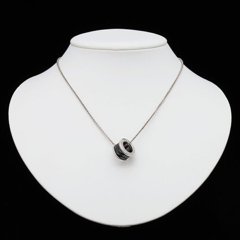 B.Zero1 Pendant Necklace Sterling Silver Black