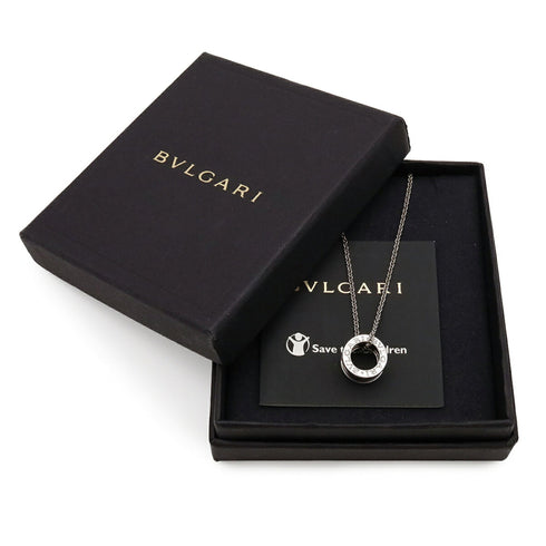 B.Zero1 Pendant Necklace Sterling Silver Black