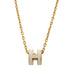 Pop H Pendant Necklace Gold-Tone Metal