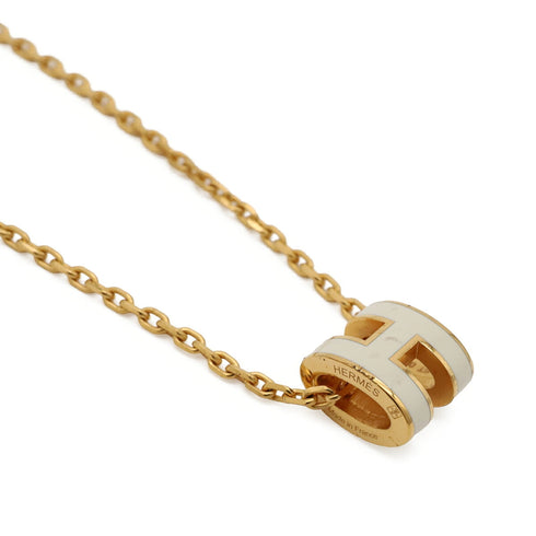 Pop H Pendant Necklace Gold-Tone Metal
