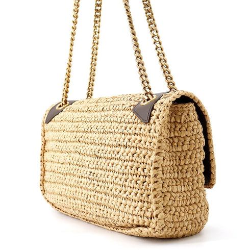 Niki Chain Flap Bag Raffia Medium