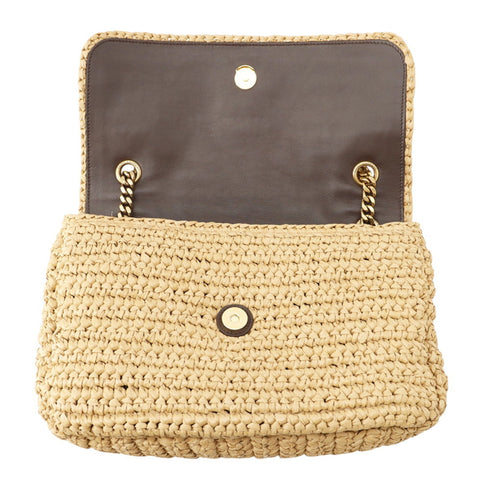 Niki Chain Flap Bag Raffia Medium