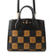 City Steamer Handbag Damier Tressage Reverse Monogram Canvas and Leather PM