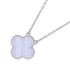 Alhambra Pendant Necklace 18K White Gold and Chalcedony