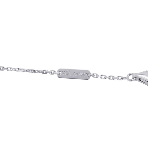 Alhambra Pendant Necklace 18K White Gold and Chalcedony
