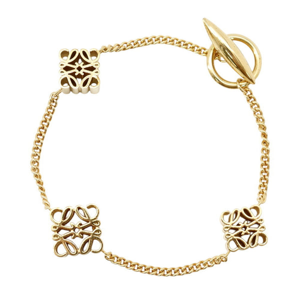 Anagram Cube Bracelet Gold Metal