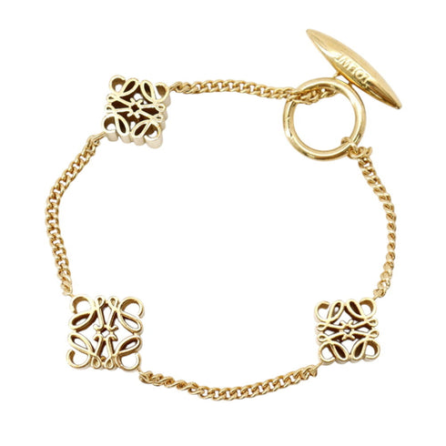 Anagram Cube Bracelet Gold Metal