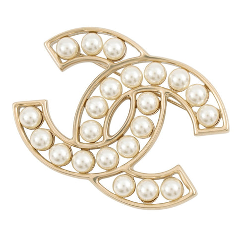 CC Logo Brooch Metal