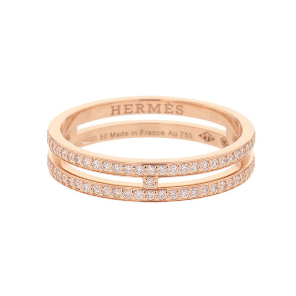 Ariane Band Ring 18K Rose Gold Mini with Diamonds