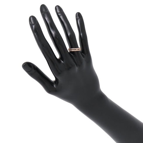 Ariane Band Ring 18K Rose Gold Mini with Diamonds