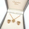 Logo Earrings Gold and Rhinestone