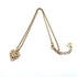 Logo Earrings Gold and Rhinestone