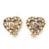 Logo Earrings Gold and Rhinestone