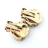 Logo Earrings Gold and Rhinestone