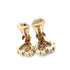 Logo Earrings Gold and Rhinestone