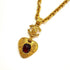 CC Logo Chain Heart Pendant Necklace Metal