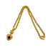 CC Logo Chain Heart Pendant Necklace Metal