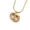 Pendant Necklace Gold and Rhinestone