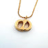 Pendant Necklace Gold and Rhinestone