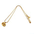Pendant Necklace Gold and Rhinestone