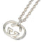 Interlocking G Pendant Necklace Sterling Silver